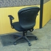 Black Fabric Adjustable Task Chair with Arms